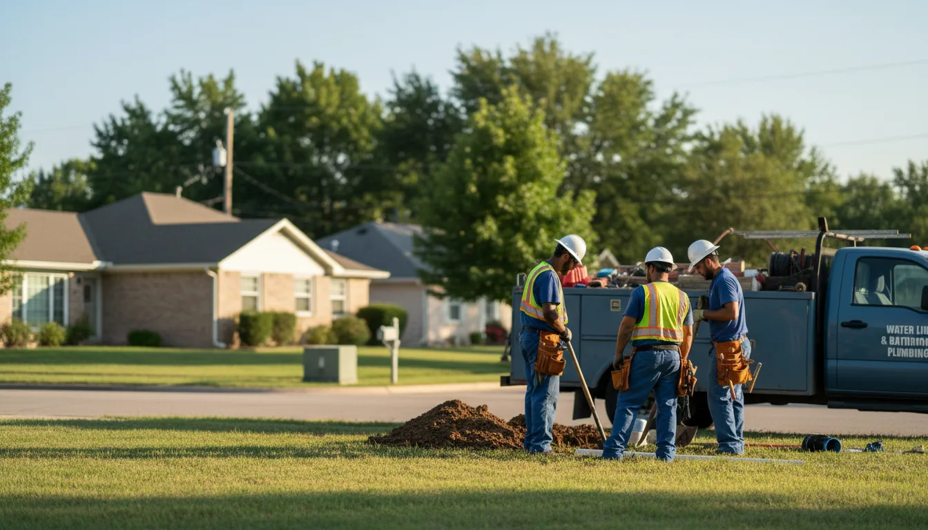 Residential water line and bathroom plumbing service in Warsaw, OH
